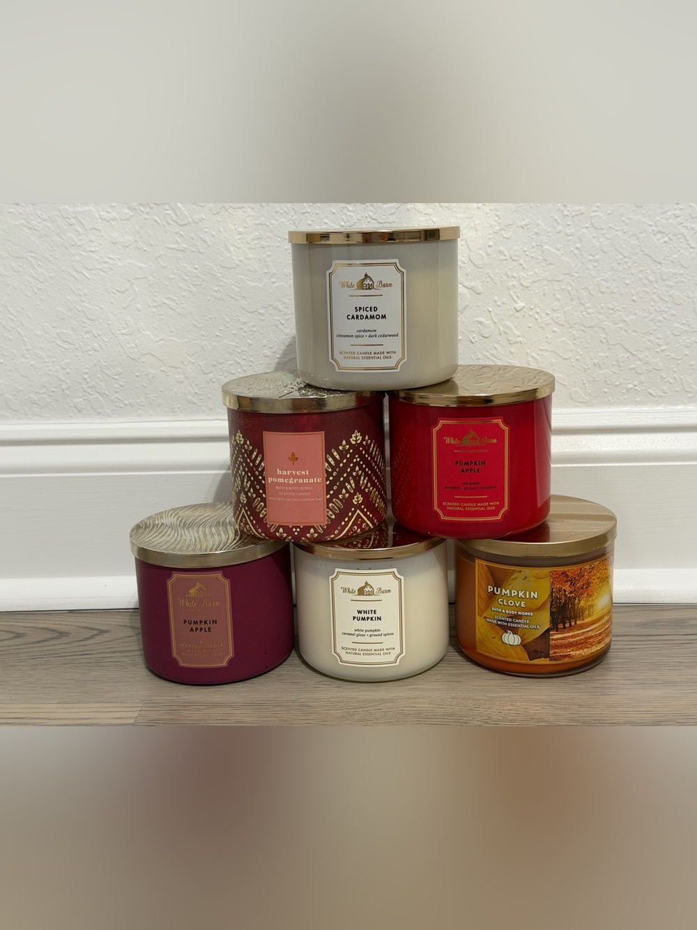Bath & Body Works White Barn FALL 3-Wick Candle LOT OF 6 RETIRED RARE NEW
